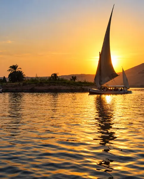 Felucca on the Nile at sunset